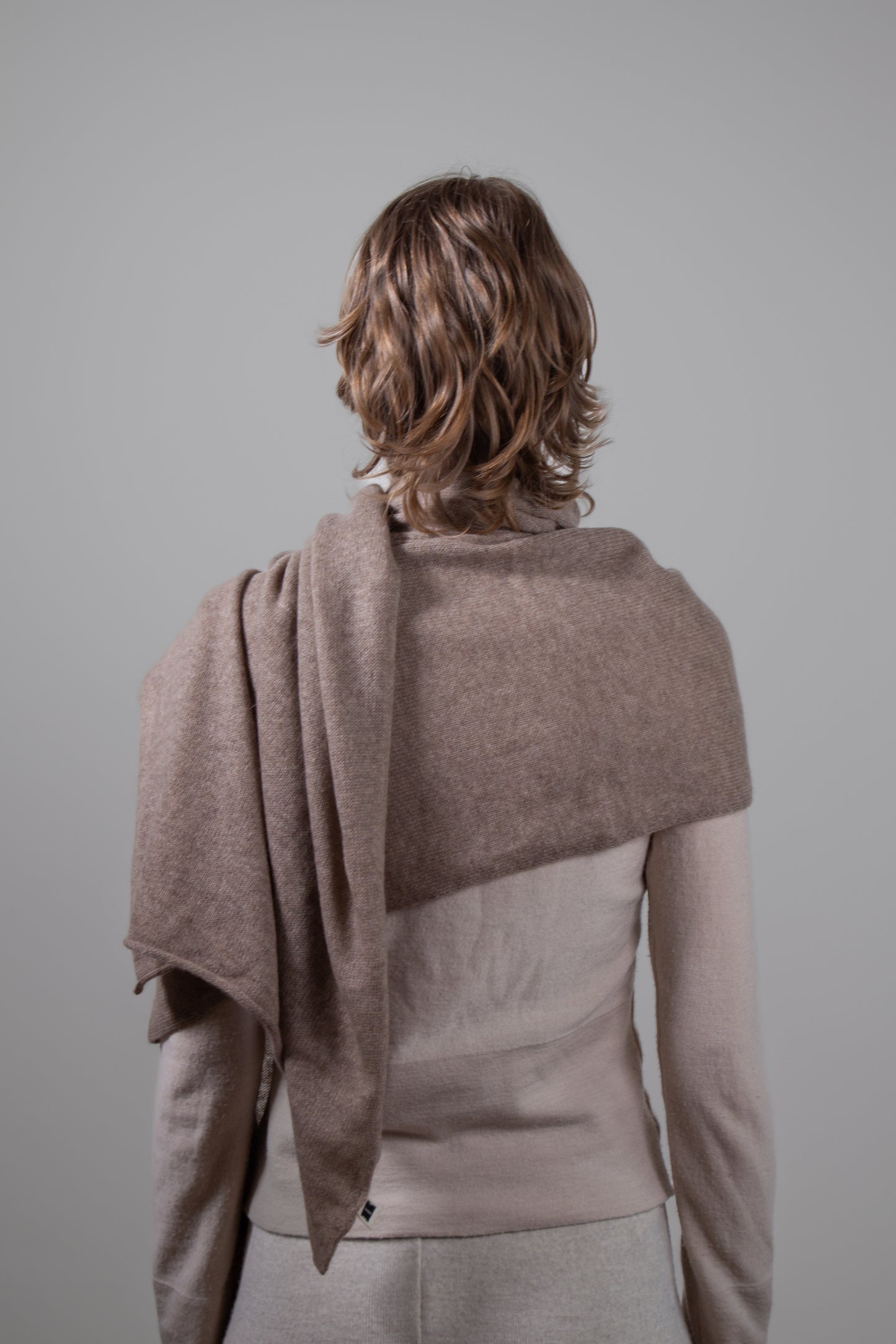 LOOSE EDGE - 100% Pure Cashmere Knitted Scarf , 60*180 cm