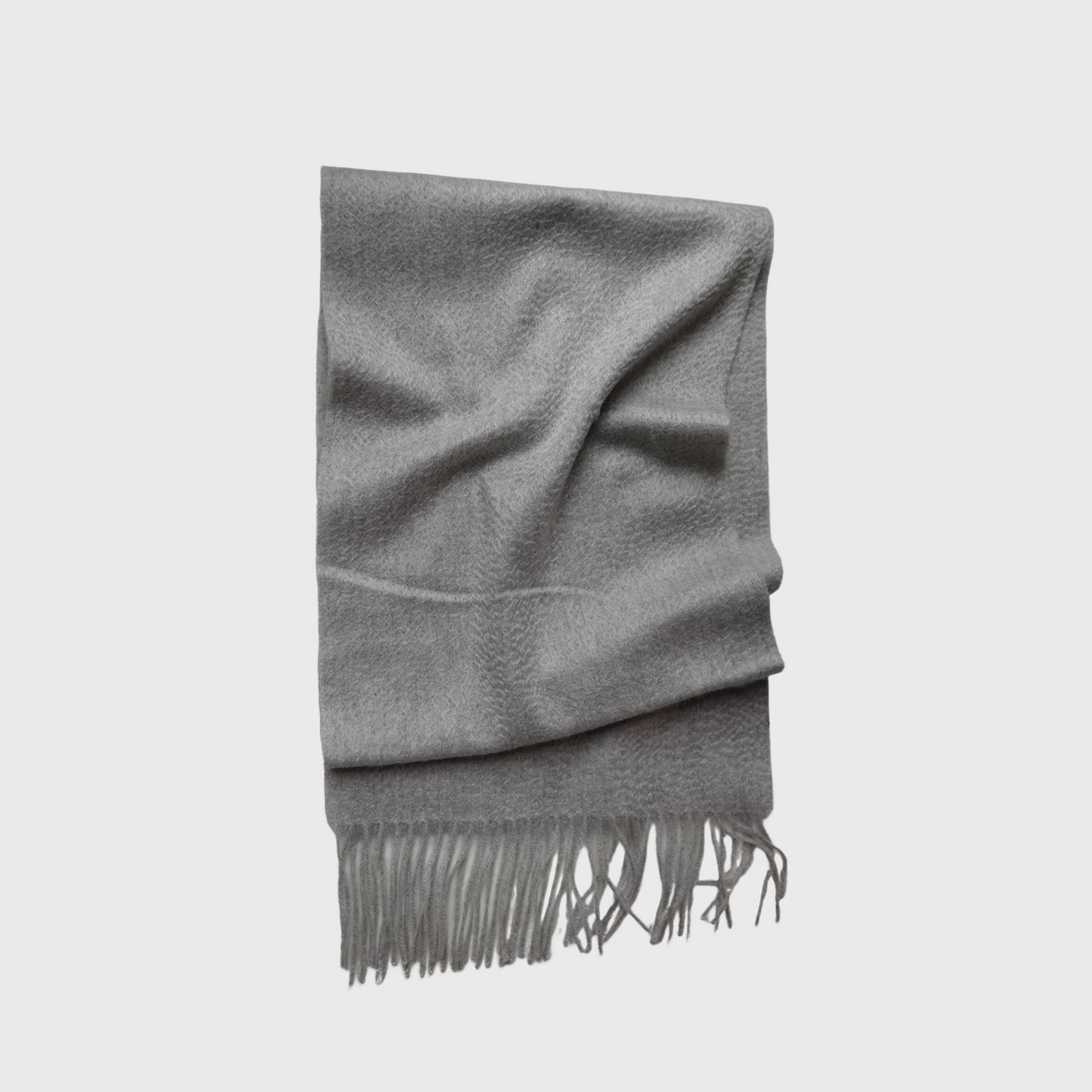 100% Pure Cashmere Woven Scarf with Fringe – Textured, Lustrous Look, Luxurious Comfort