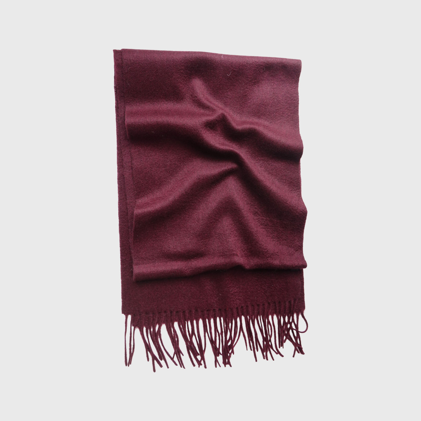 100% Pure Cashmere Woven Scarf with Fringe – Textured, Lustrous Look, Luxurious Comfort