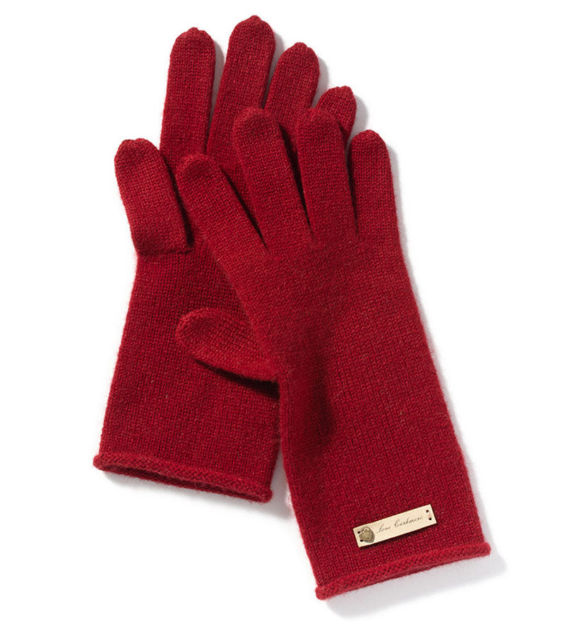 100% Pure Cashmere Knitted Gloves with Loose Edge – Ultimate Comfort and Elegance