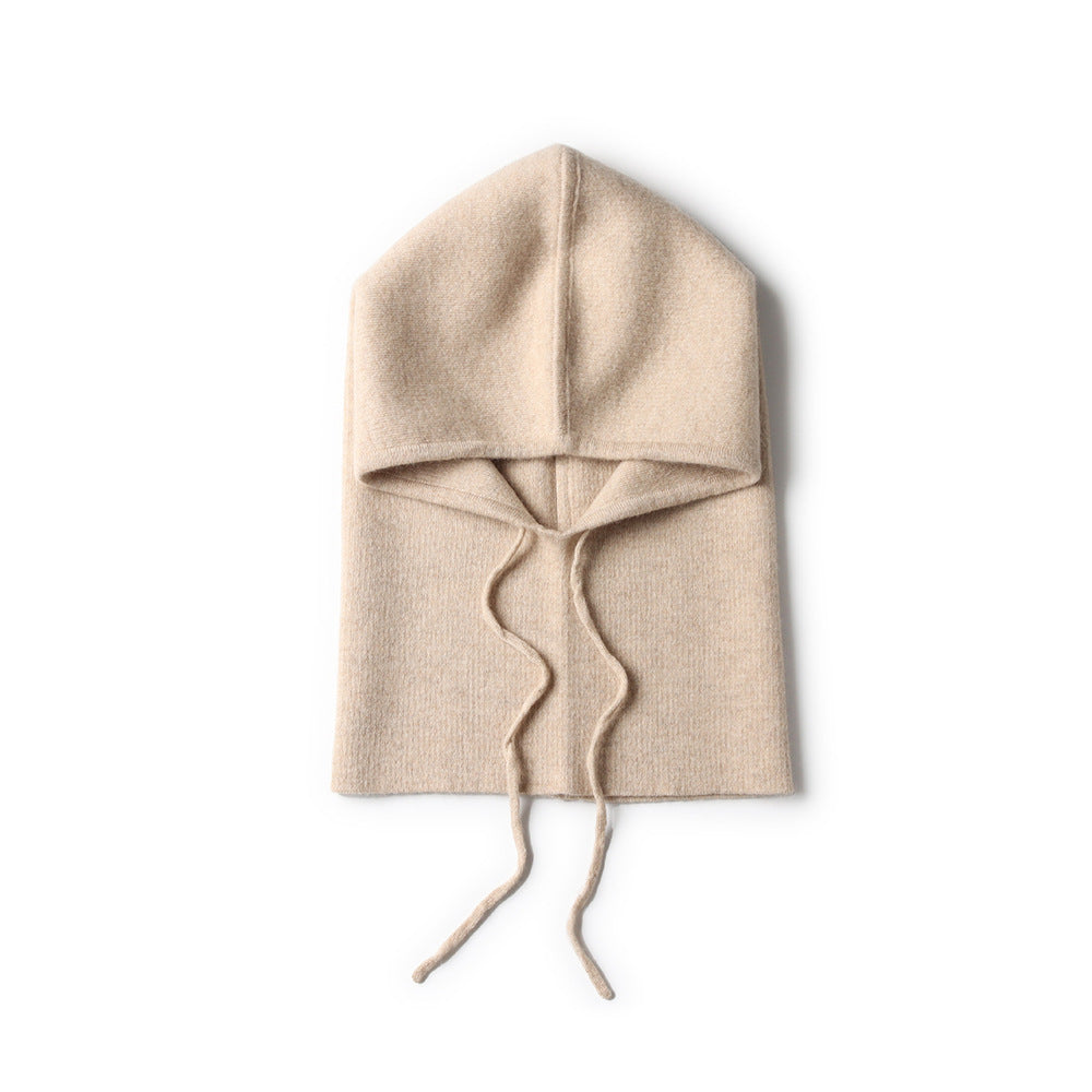 Pure Cashmere Balaclava with Laces – Luxuriously Soft & Warm for Ultimate Comfort