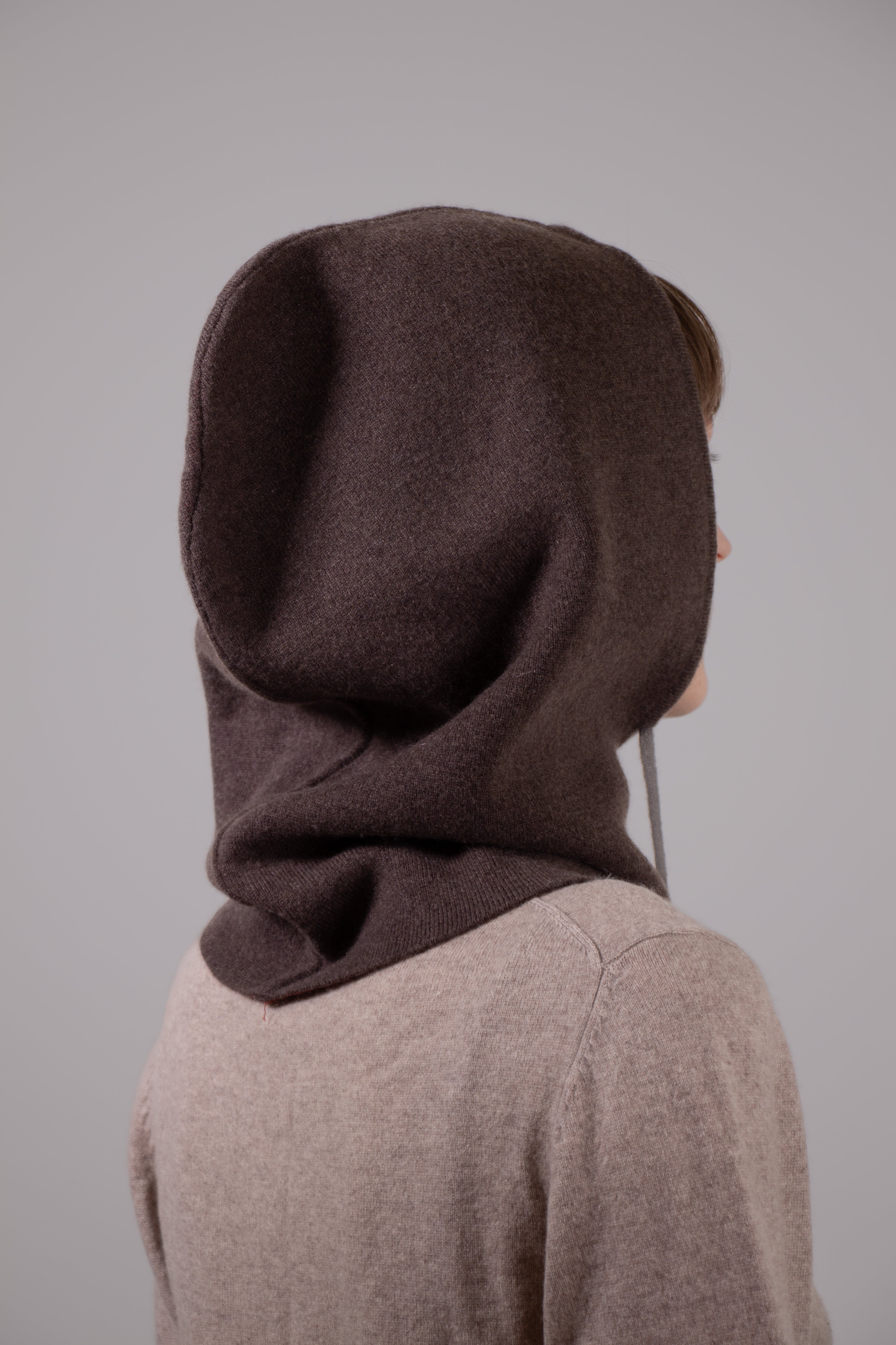 DOUBLE-SIDED - 100% cashmere 2-side-wearable balaclava