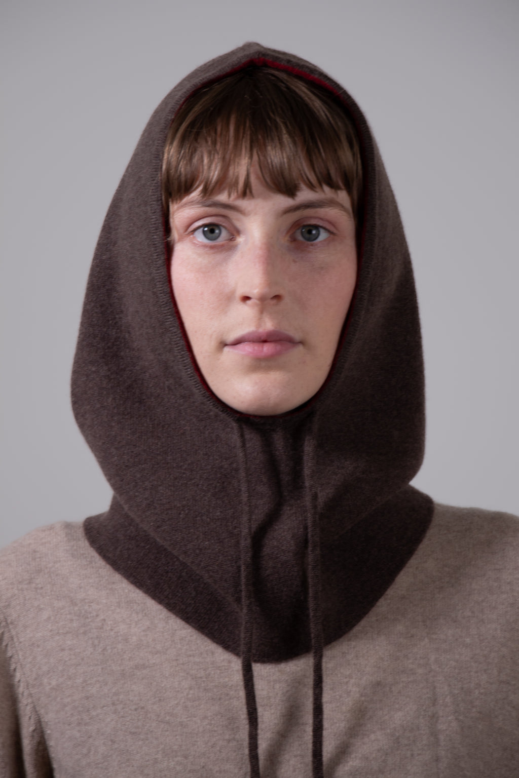 DOUBLE-SIDED - 100% cashmere 2-side-wearable balaclava