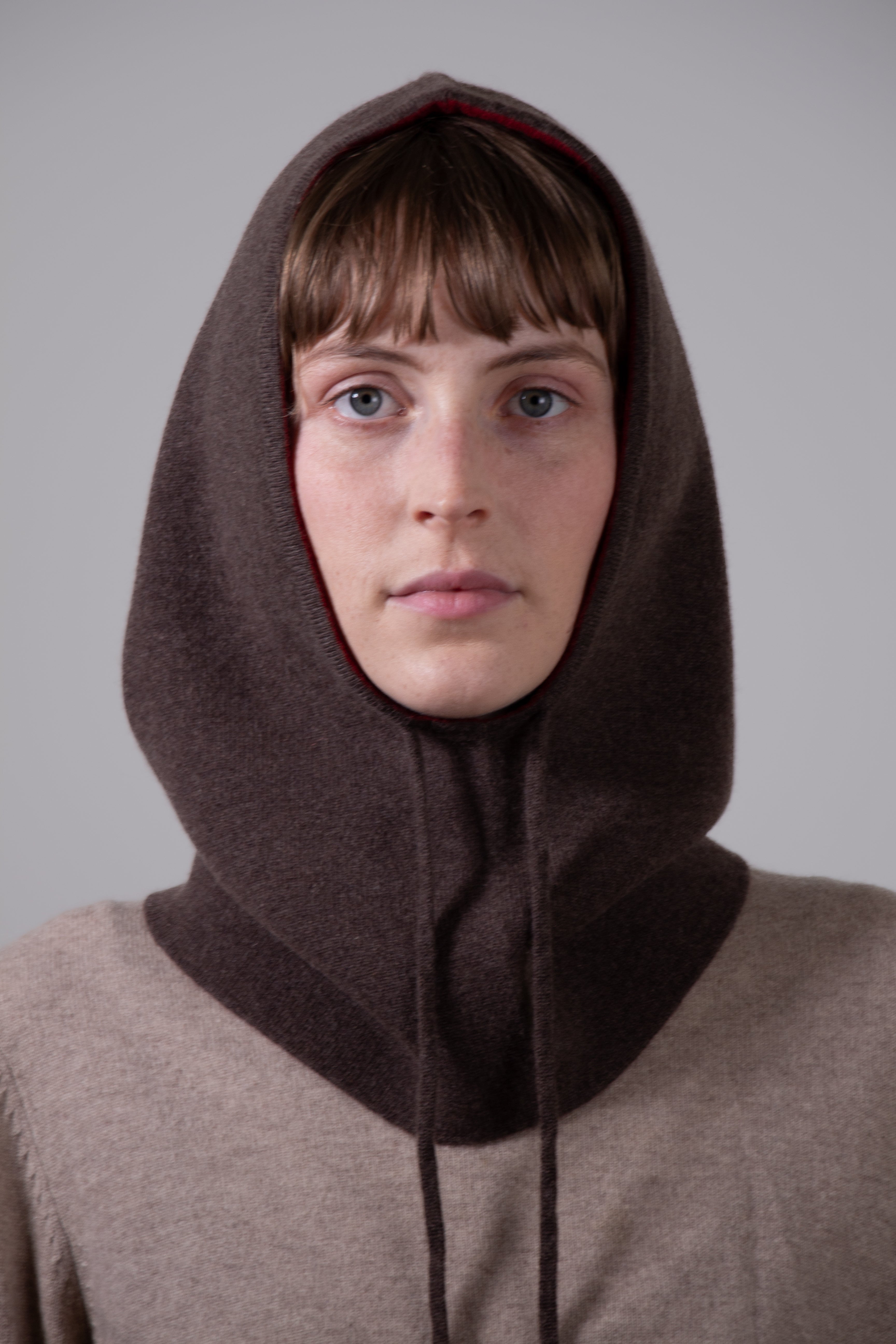 DOUBLE-SIDED - 100% cashmere 2-side-wearable balaclava