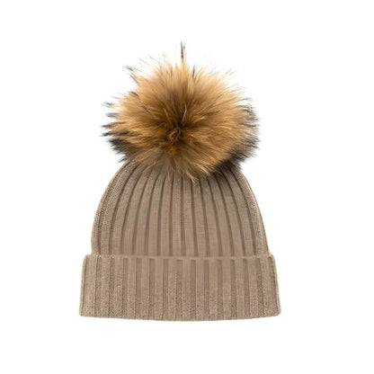 100% Pure Cashmere Beanie with Pom-Pom – Unisex, Ultra-Soft & Warm