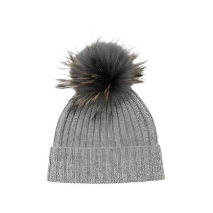 100% Pure Cashmere Beanie with Pom-Pom – Unisex, Ultra-Soft & Warm