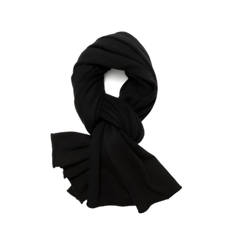 LOOSE EDGE - 100% Pure Cashmere Knitted Wrap Scarf , 60*180 cm