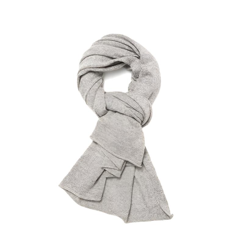 LOOSE EDGE - 100% Pure Cashmere Knitted Wrap Scarf , 60*180 cm
