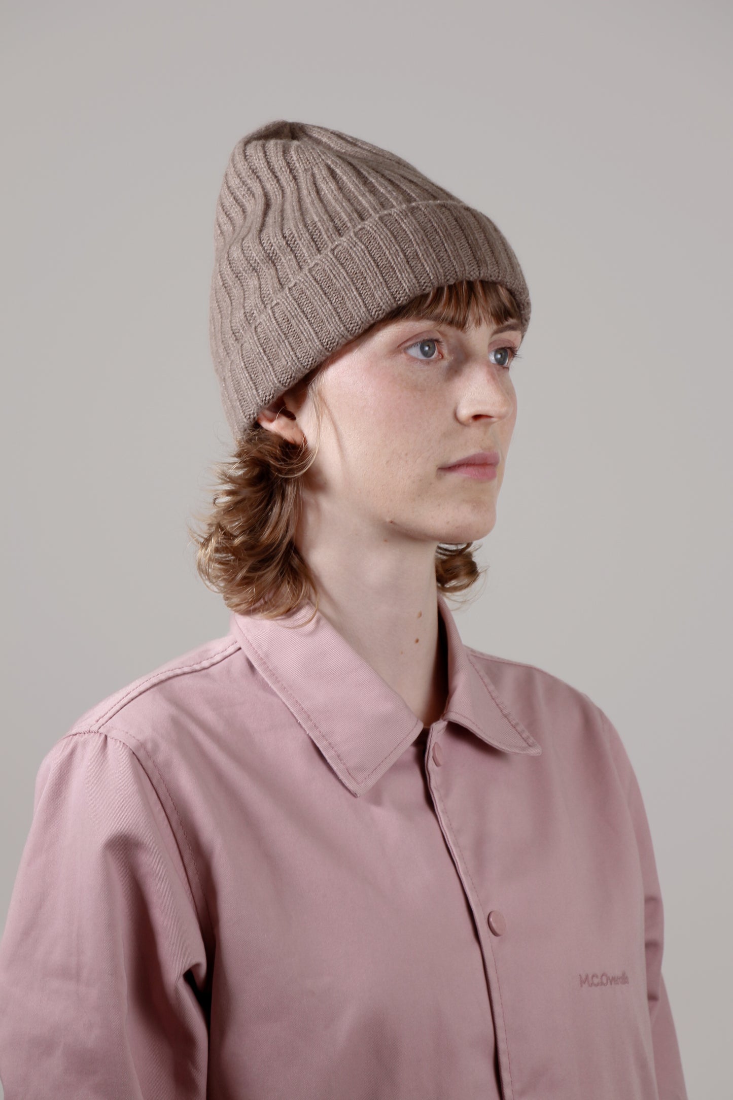 RIBBED - 100% cashmere unisex beanie