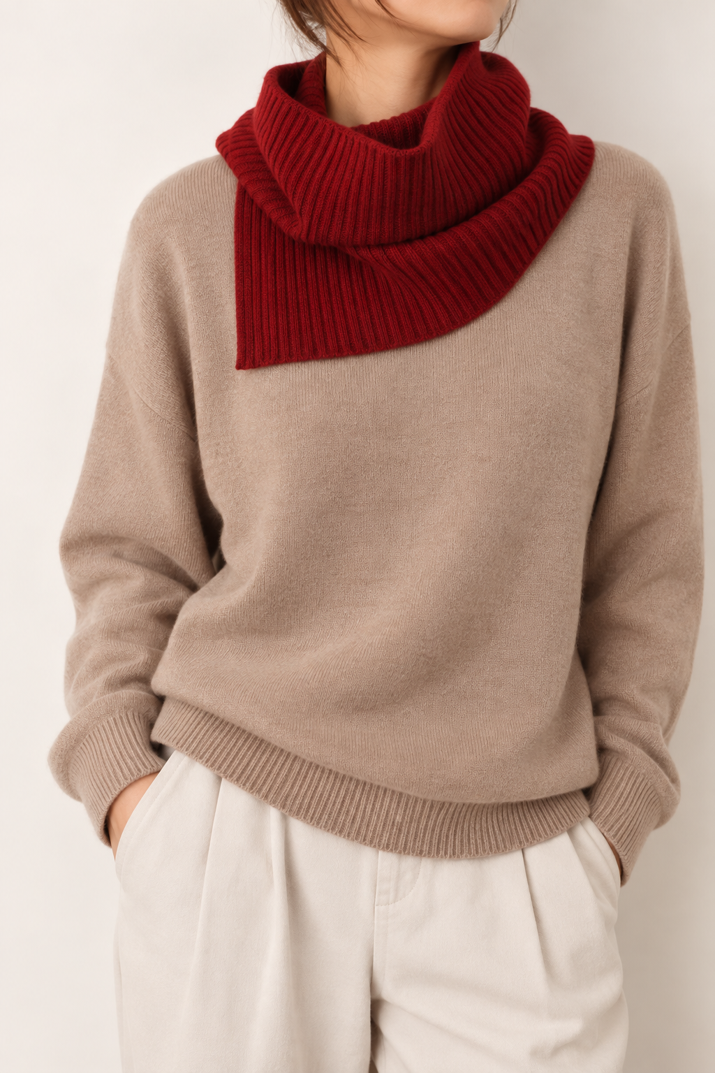 COLLAR - 100% cashmere neck warmer