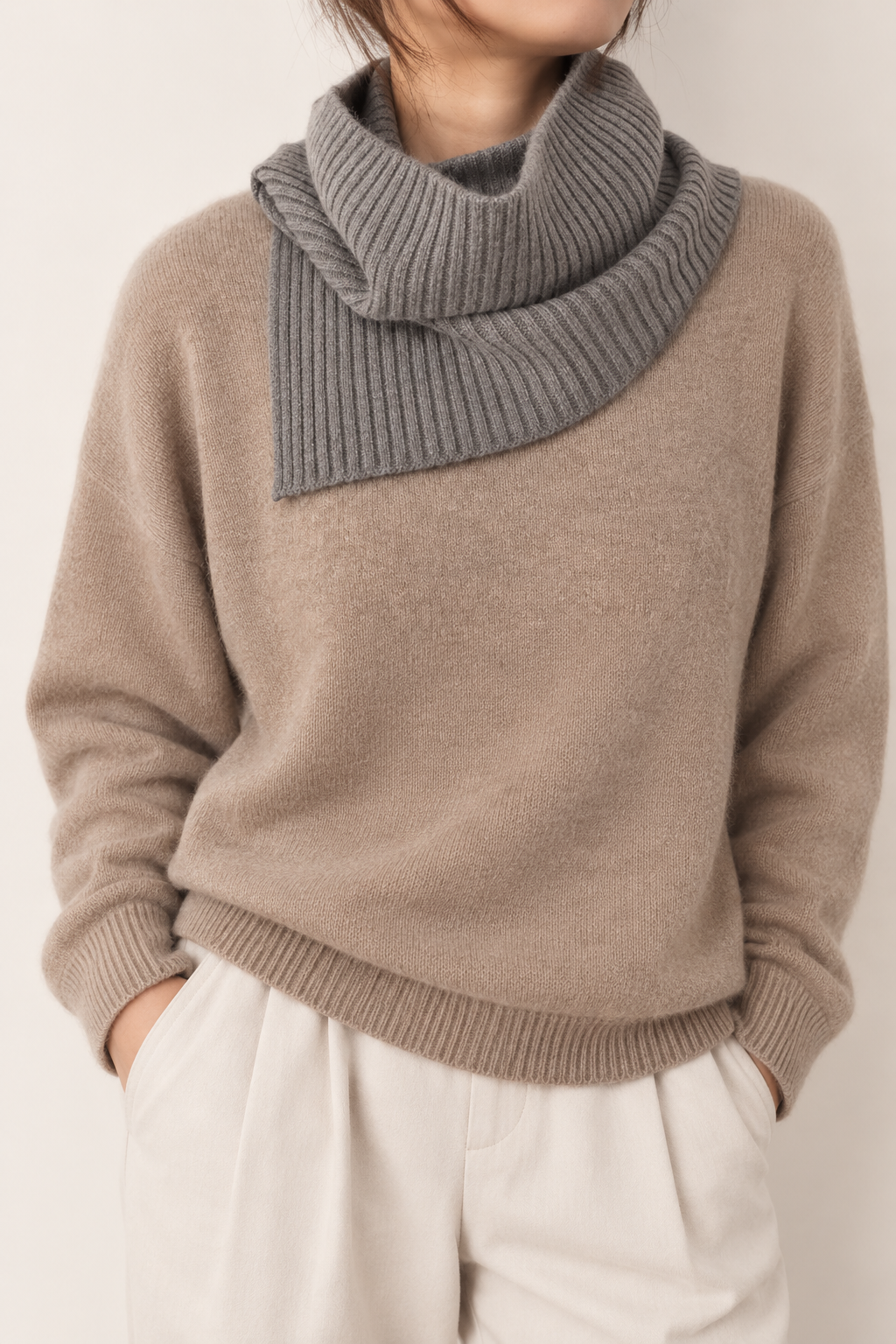 COLLAR - 100% cashmere neck warmer