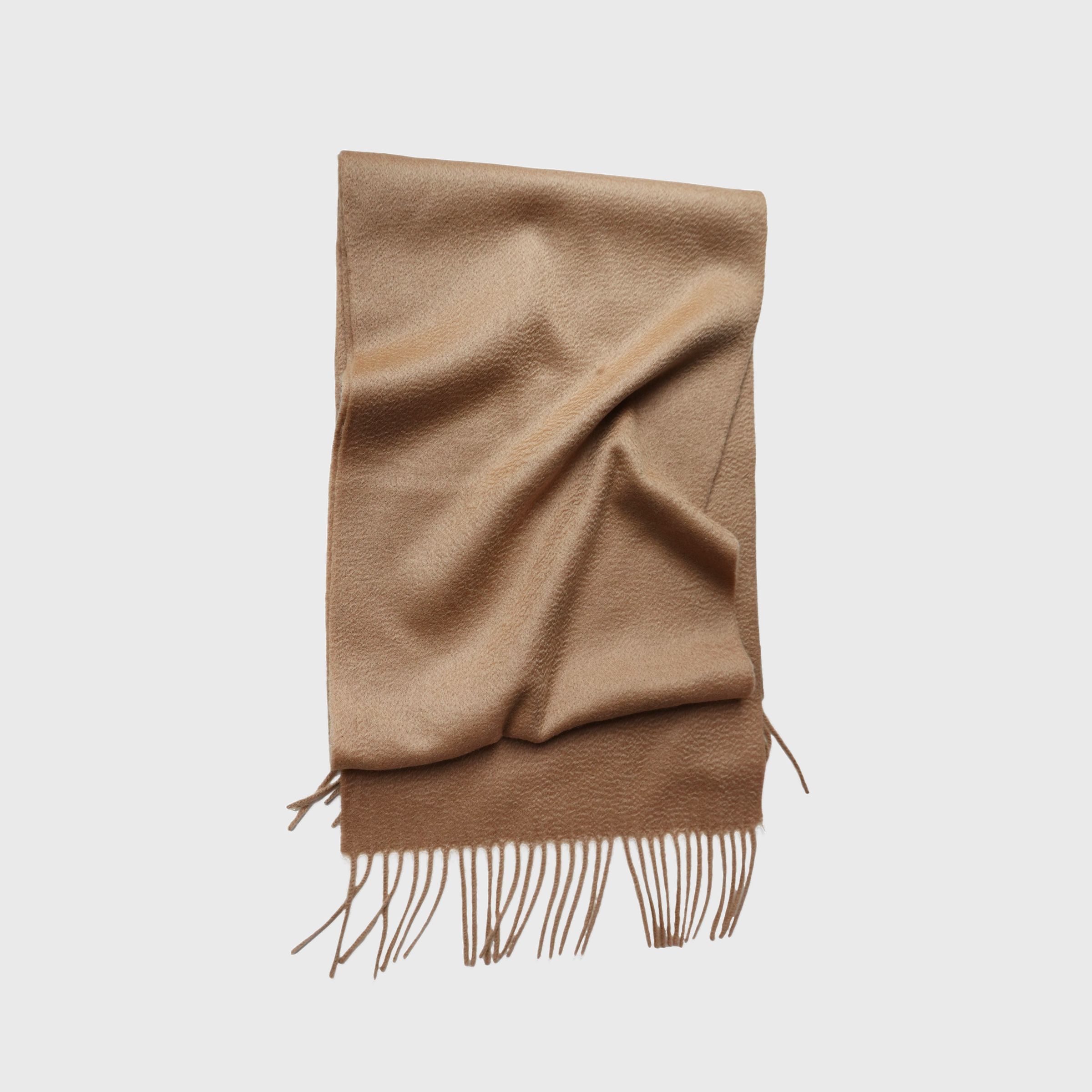 FINE WOVEN - 100% Cashmere Woven Scarf with Fringe