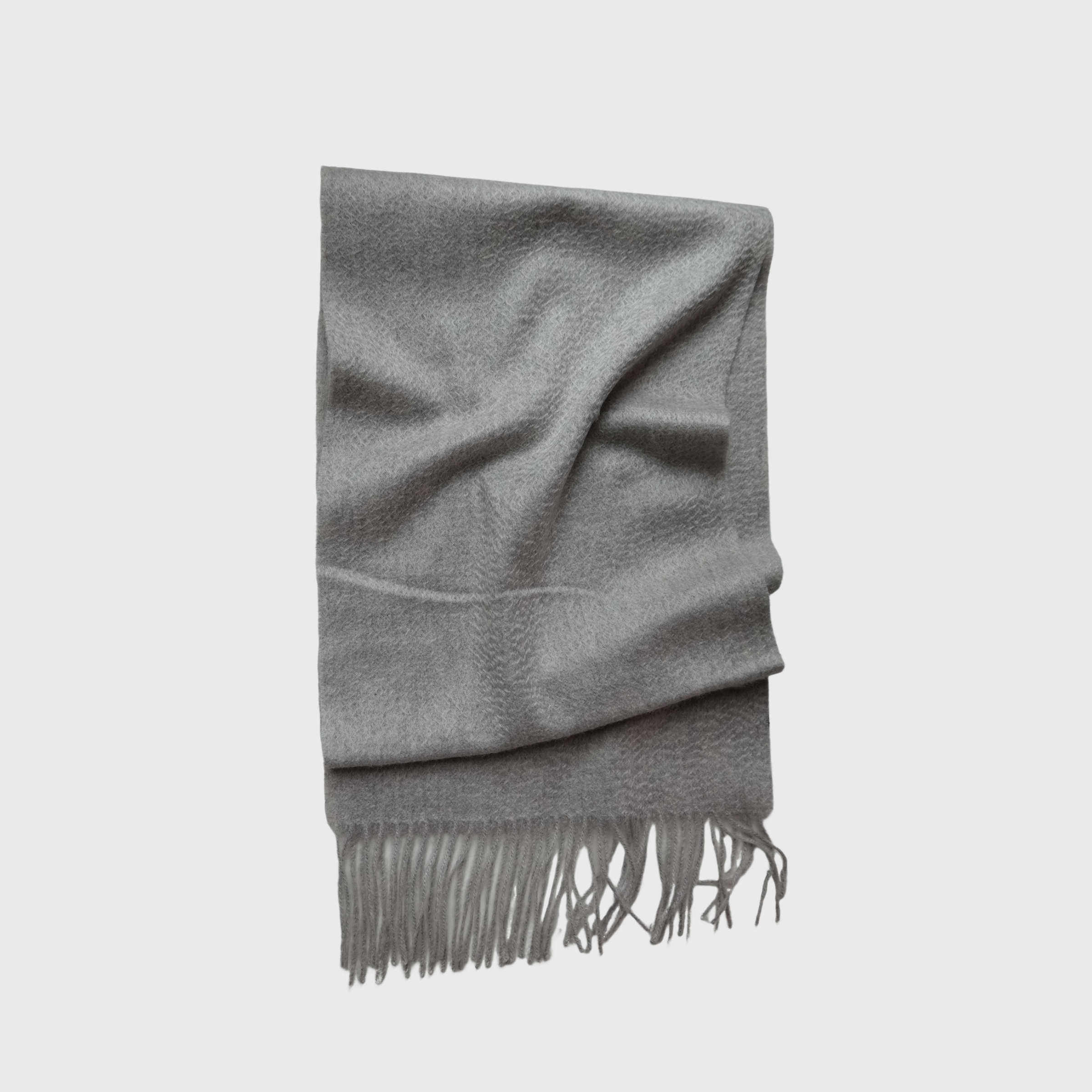 FINE WOVEN - 100% Cashmere Woven Scarf with Fringe