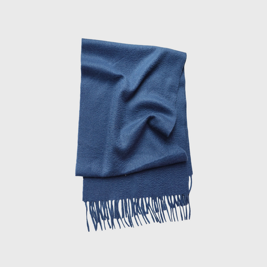 100% Pure Cashmere Woven Scarf with Fringe – Textured, Lustrous Look, Luxurious Comfort