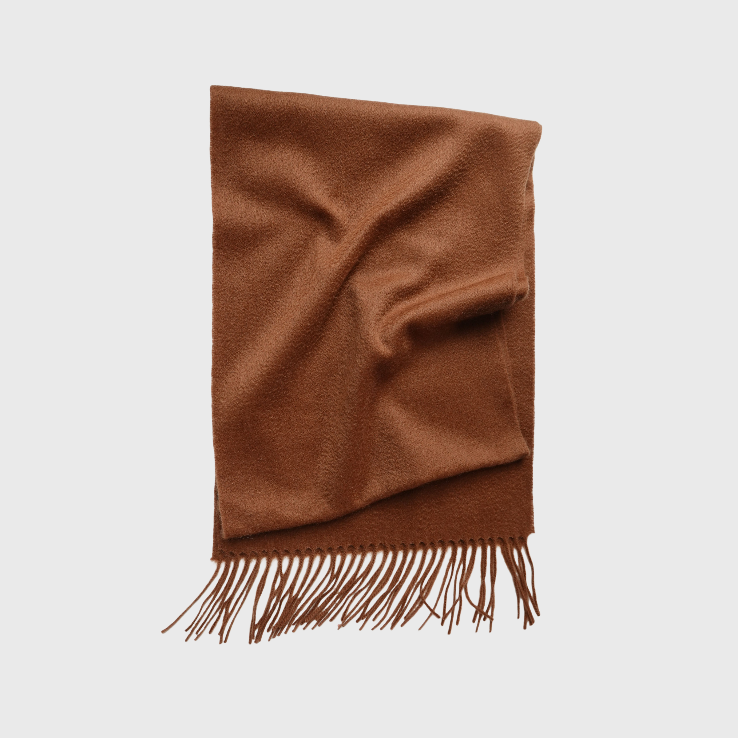 FINE WOVEN - 100% Cashmere Woven Scarf with Fringe