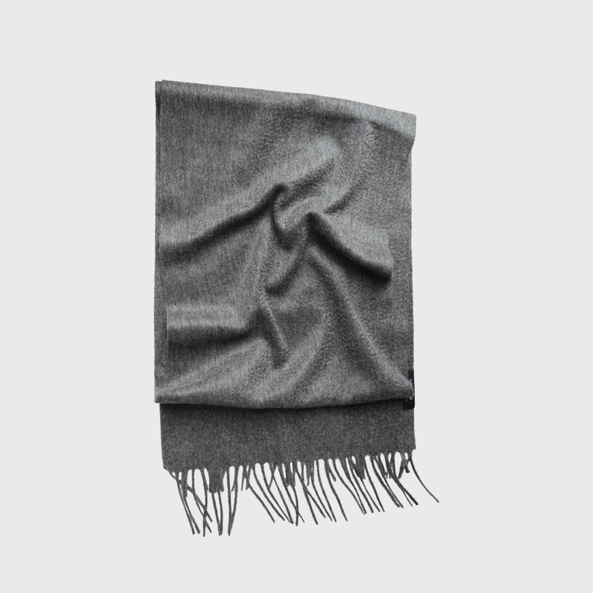 FINE WOVEN - 100% Cashmere Woven Scarf with Fringe