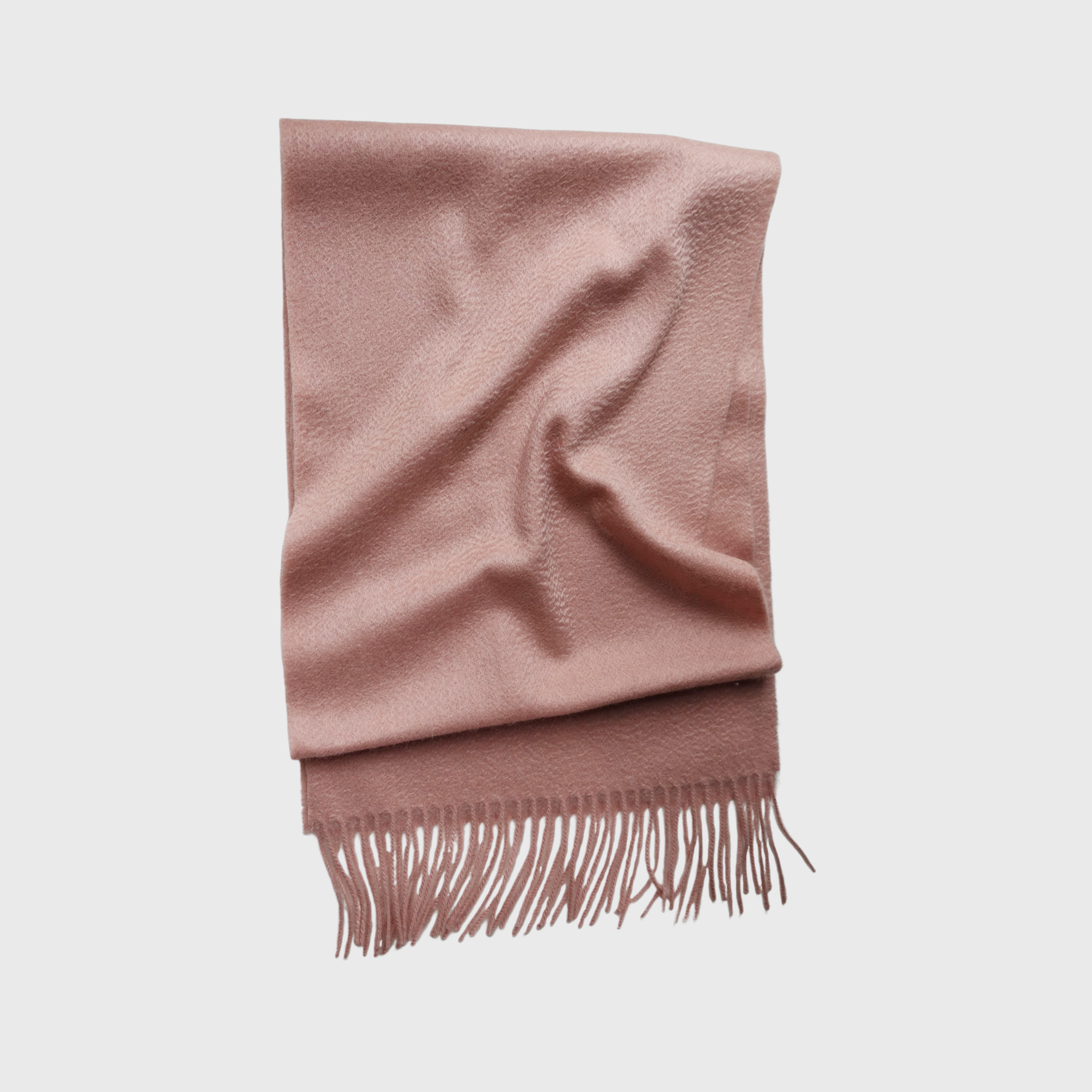 FINE WOVEN - 100% Cashmere Woven Scarf with Fringe