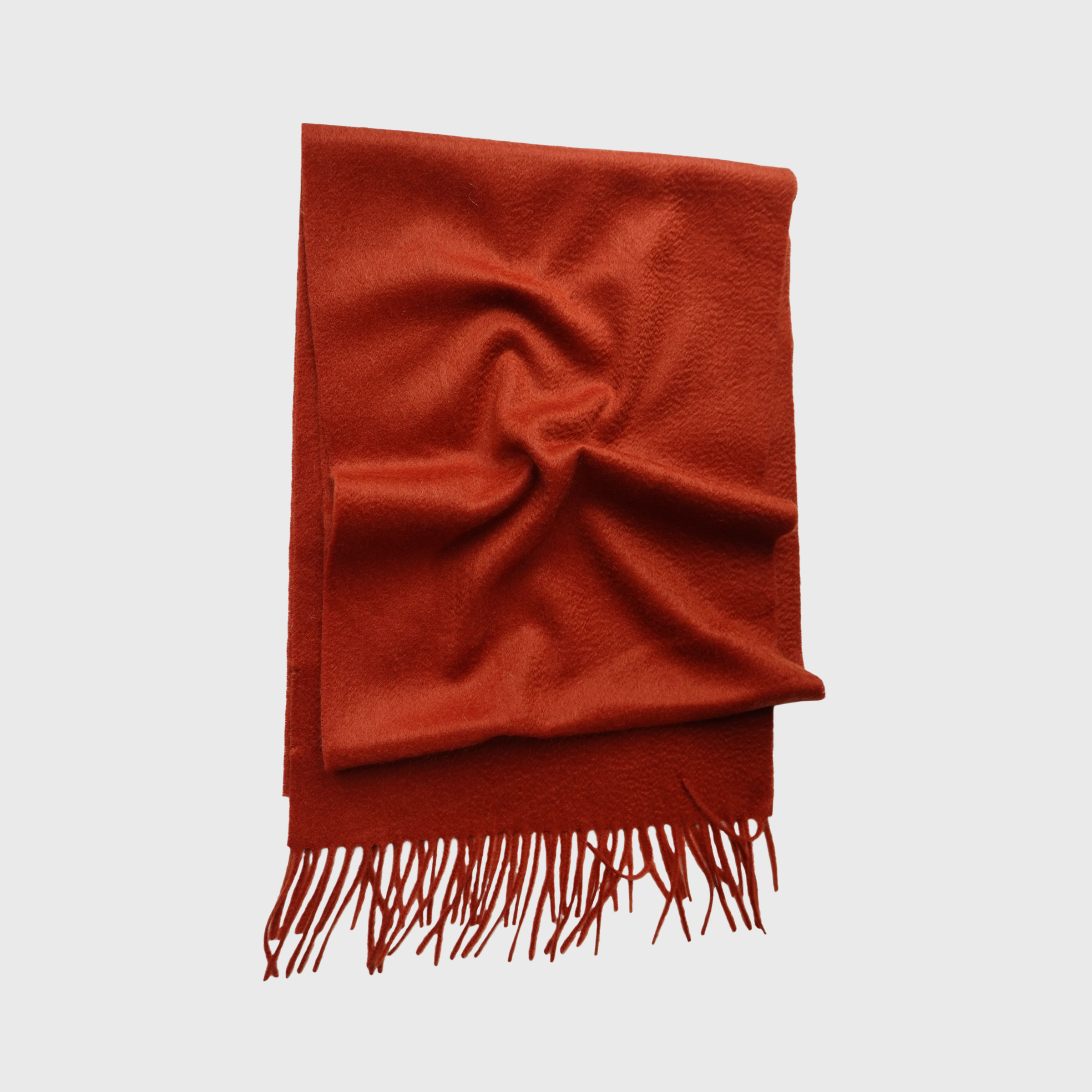 FINE WOVEN - 100% Cashmere Woven Scarf with Fringe