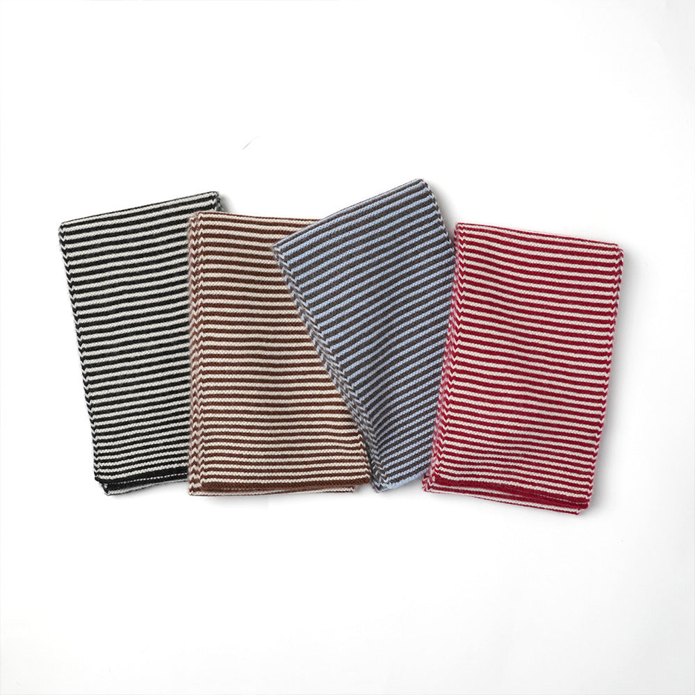 STRIPE - 100% cashmere 2-color stripe scarf