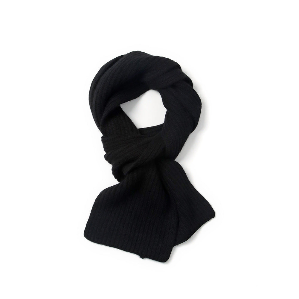 SLIM - 100% cashmere ribbed scarf -15*160cm