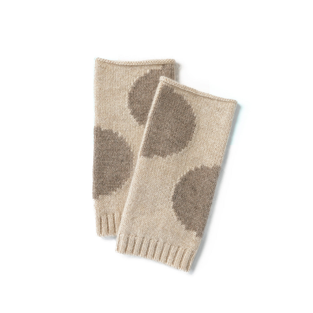 DOTS – 100% Cashmere Fingerless Gloves