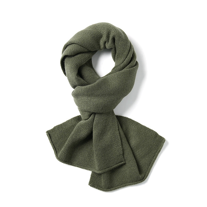PLAIN KNIT - 100% cashmere plain knitted scarf