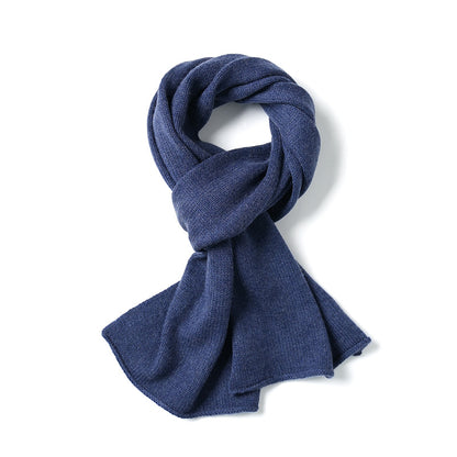 PLAIN KNIT - 100% cashmere plain knitted scarf