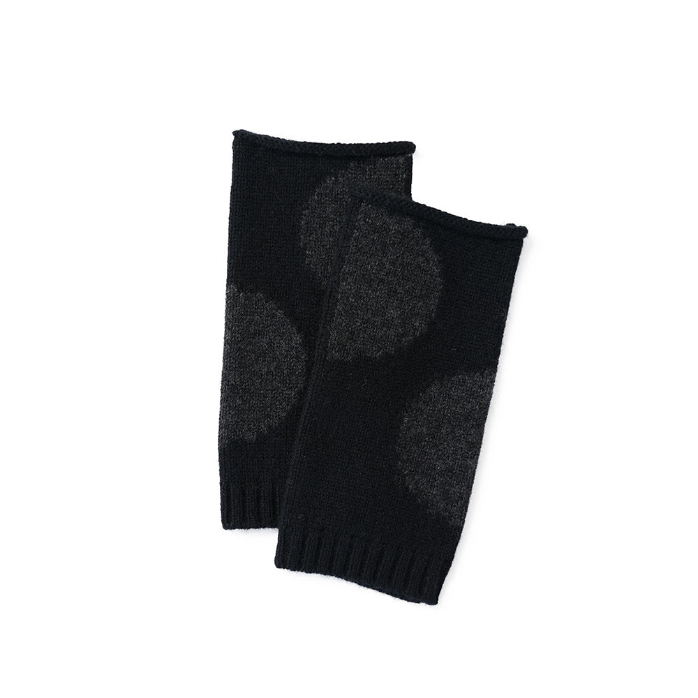 DOTS – 100% Cashmere Fingerless Gloves