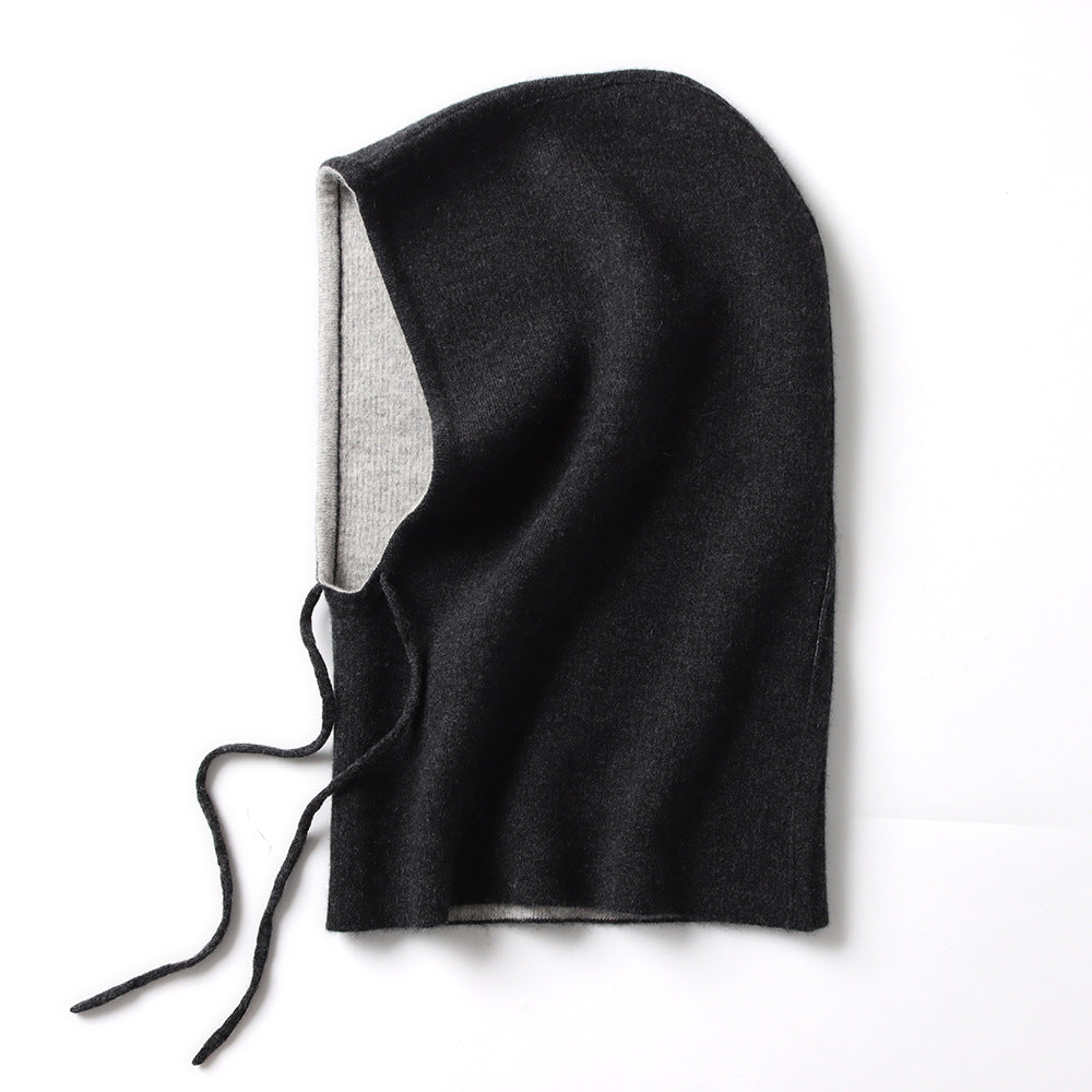 DOUBLE-SIDED - 100% cashmere 2-side-wearable balaclava