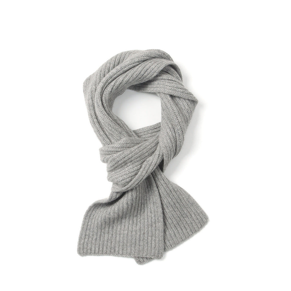 SLIM - 100% cashmere ribbed scarf -15*160cm