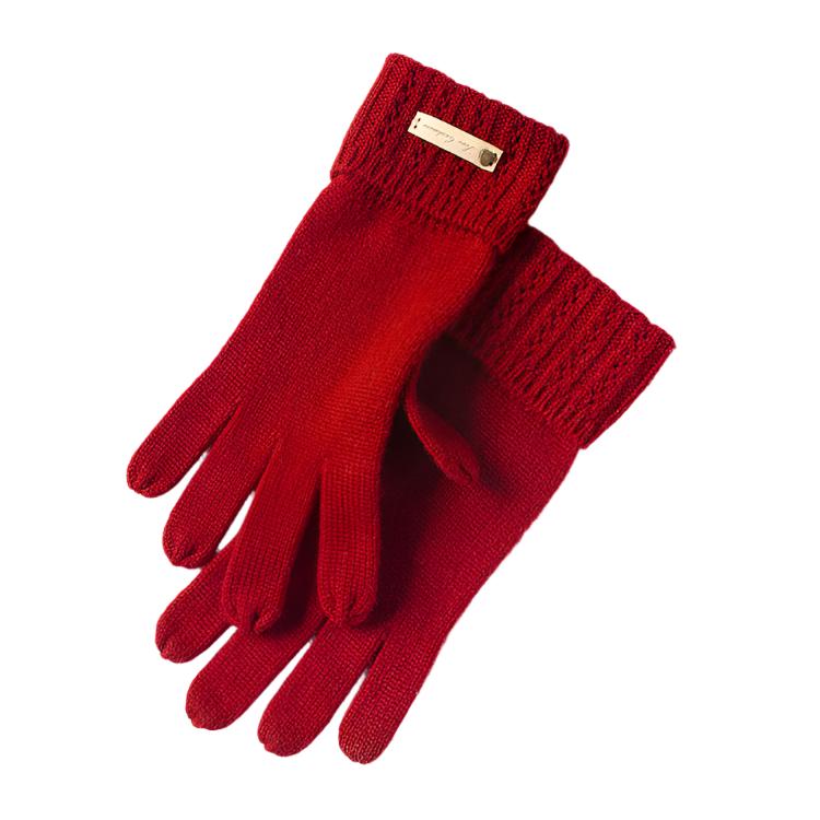 100% Pure Cashmere Knitted Gloves with Double Layer Wrist Design – Ultimate Comfort and Style