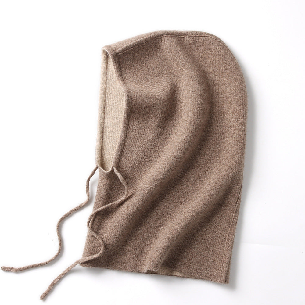 DOUBLE-SIDED - 100% cashmere 2-side-wearable balaclava
