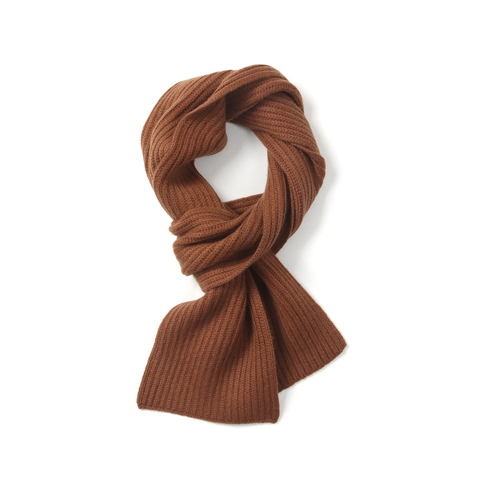 SLIM - 100% cashmere ribbed scarf -15*160cm