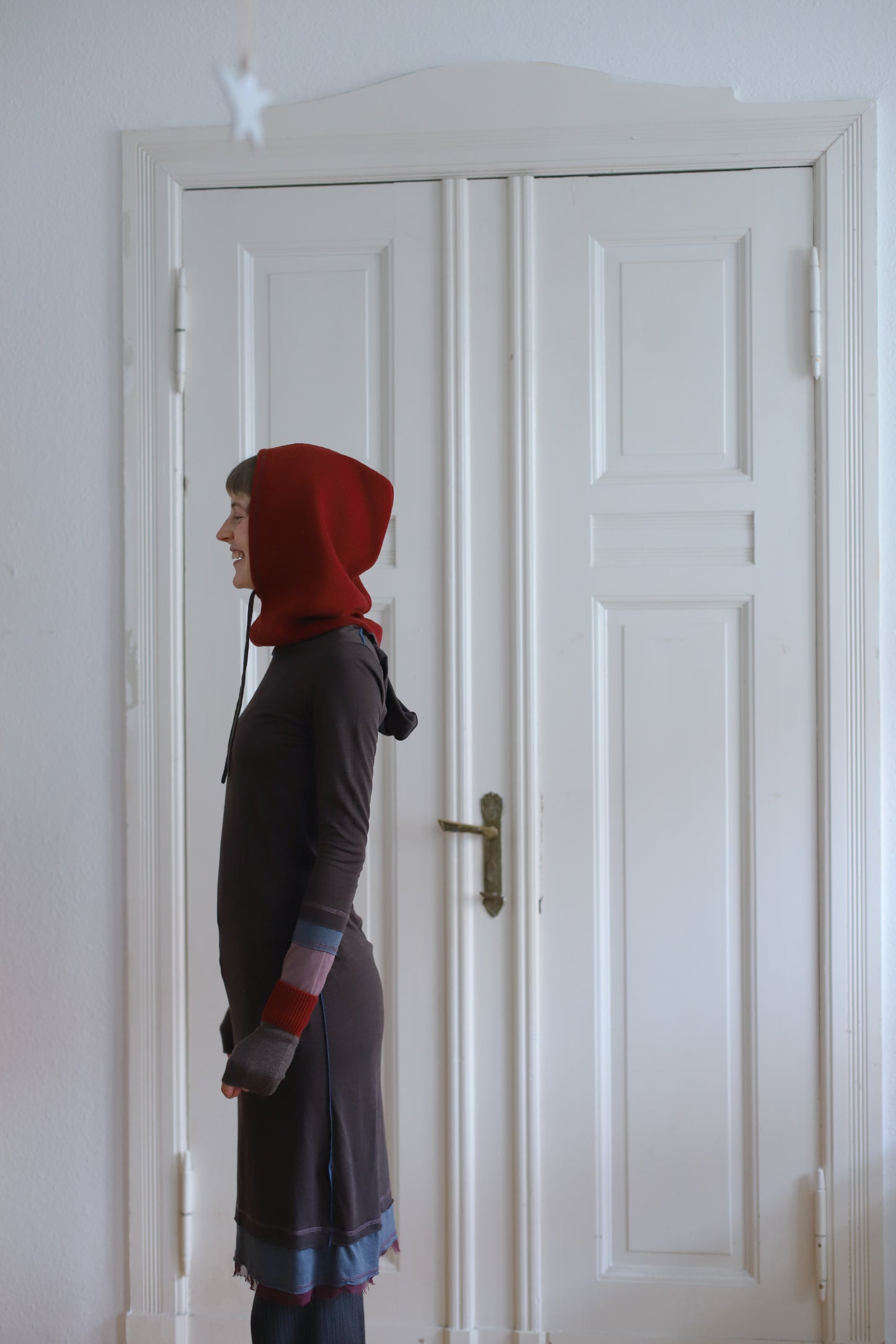 DOUBLE-SIDED - 100% cashmere 2-side-wearable balaclava